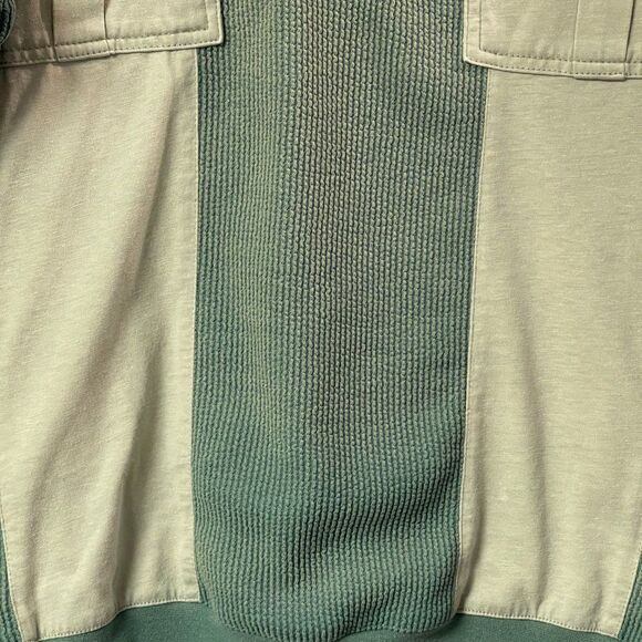 Vintage Haband Casual Joe Short Sleeve Bottom Banded Green Collared Shirt Large - Picture 4 of 8